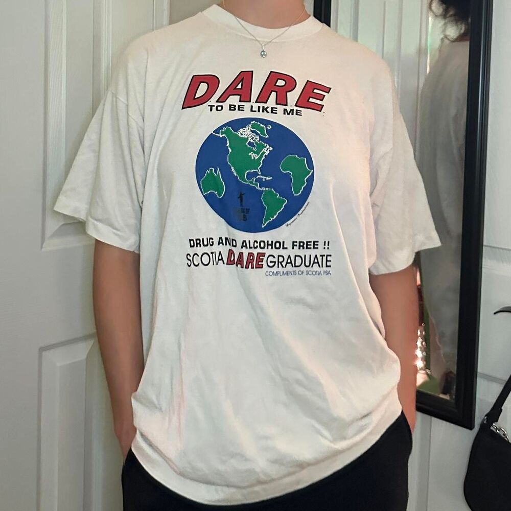 DARE to be like me drug and alcohol Fruit-of-the-loom Men's White T-shirt